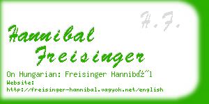 hannibal freisinger business card